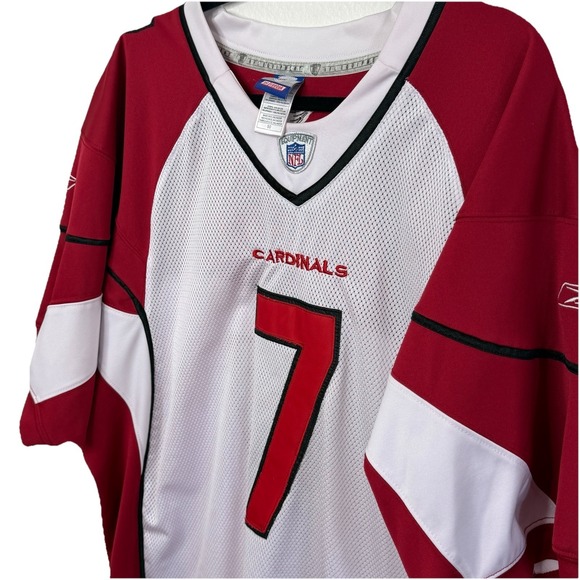 Arizona Cardinals #7 Reebok NFL Jersey Mens 50 XL White Red Stitched Y2K - Picture 2 of 16